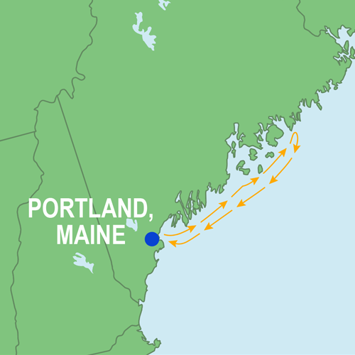 Maine Cruise - sailing route Coastal